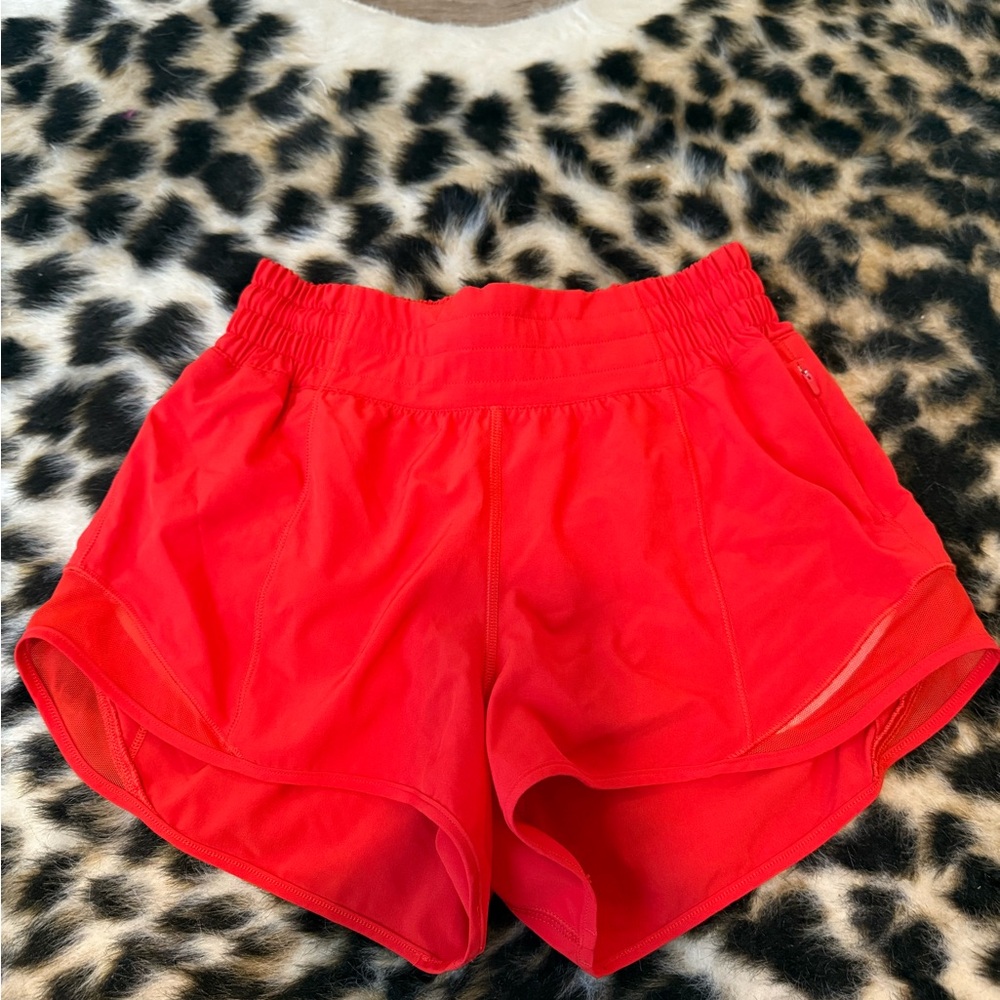 Lululemon Vibrant Red Athletic Shorts